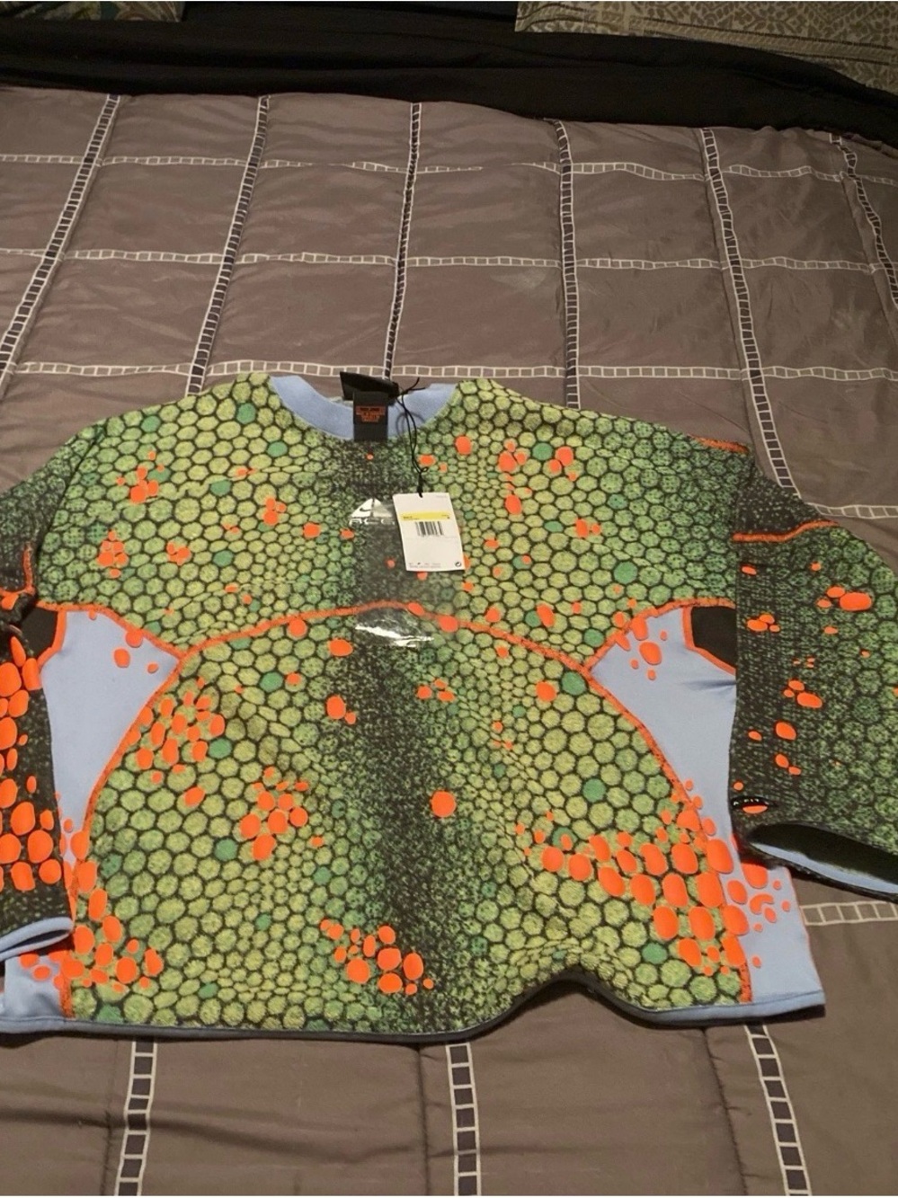 Nike ACG x cactus plant Green, Orange & Light Blue Honeycomb Crewneck Sweater